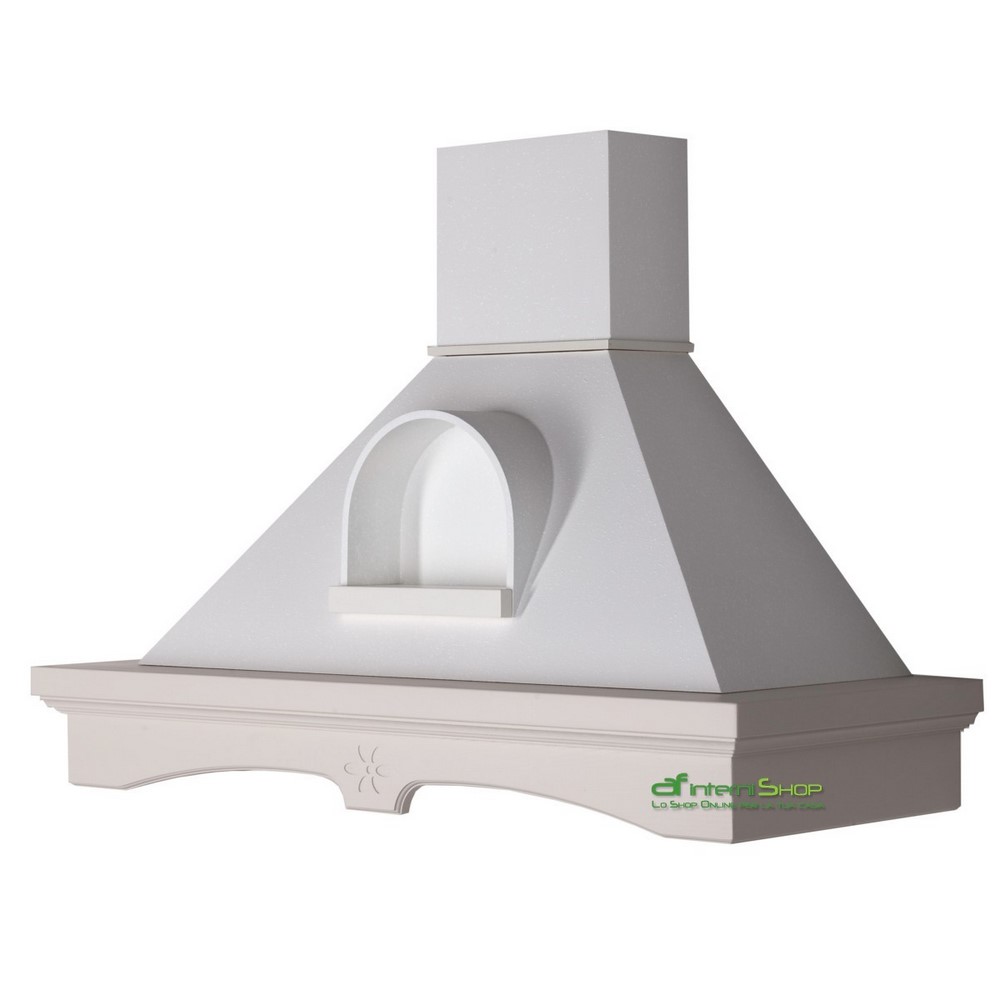 Cappa cucina AGNY 120 frassino bianco decape'-cono nicchia bianco-mot b52